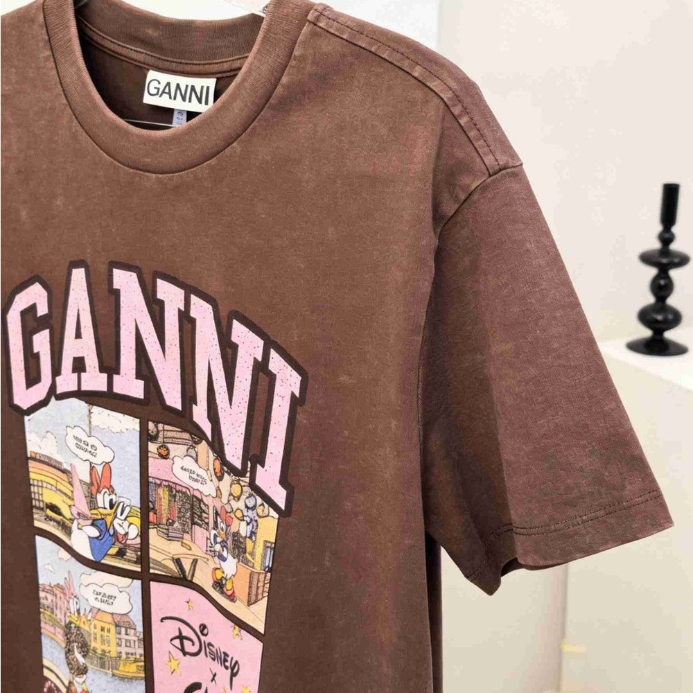 GANNI x Disney Daisy Brown Graphic Tee - Picture 6 of 7